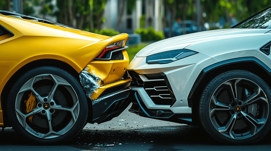Ben Affleck's Lamborghini Crashes